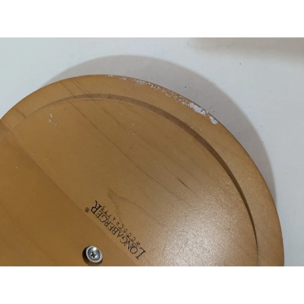 Longaberger Woodcrafts Round Wood Replacement Lid with Knob 7.5 Inch‎